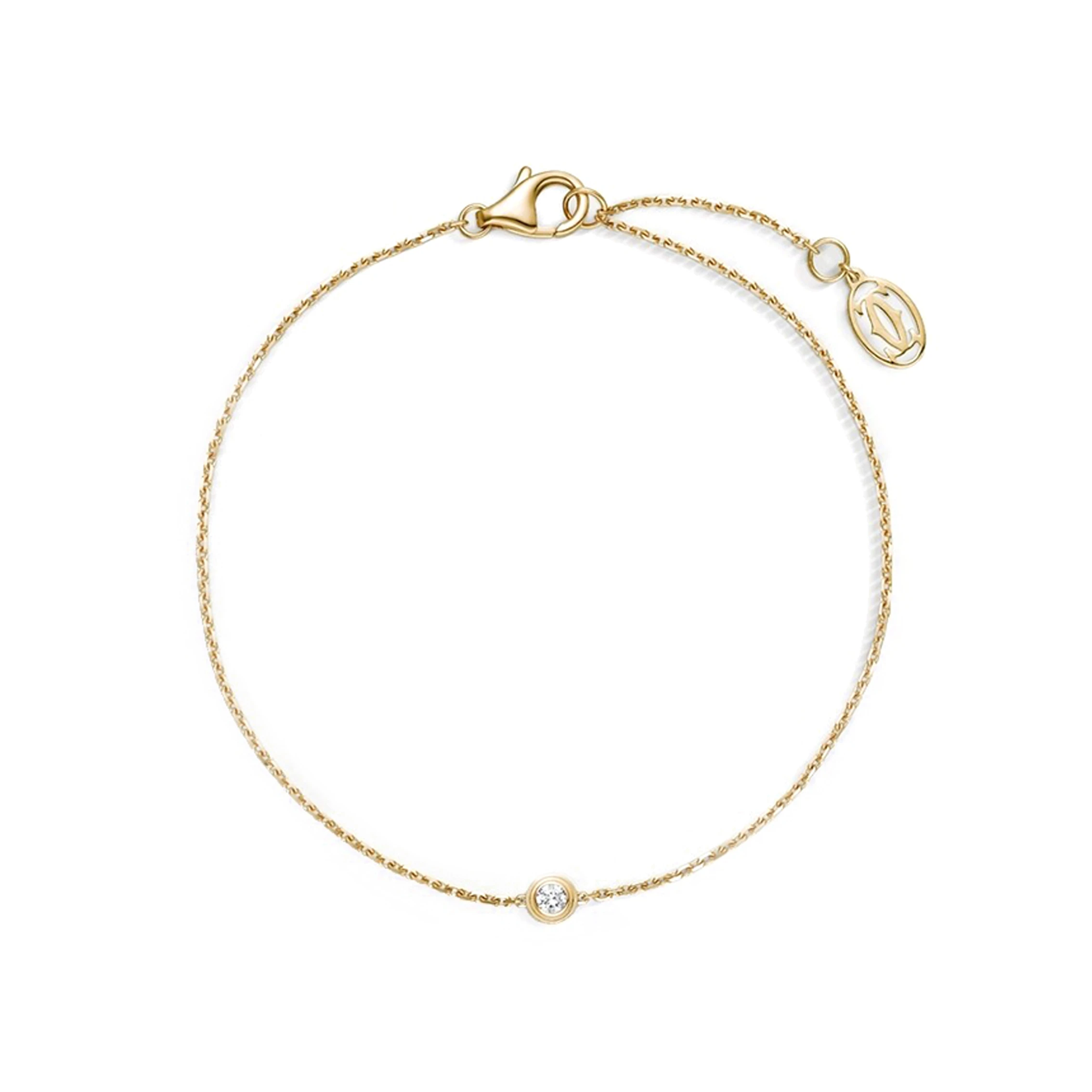 商品[国内直发] Cartier|CARTIER卡地亚 DIAMANTS LÉGERS  小号款 单钻 手链 女款,价格¥9645,第8张图片详细描述