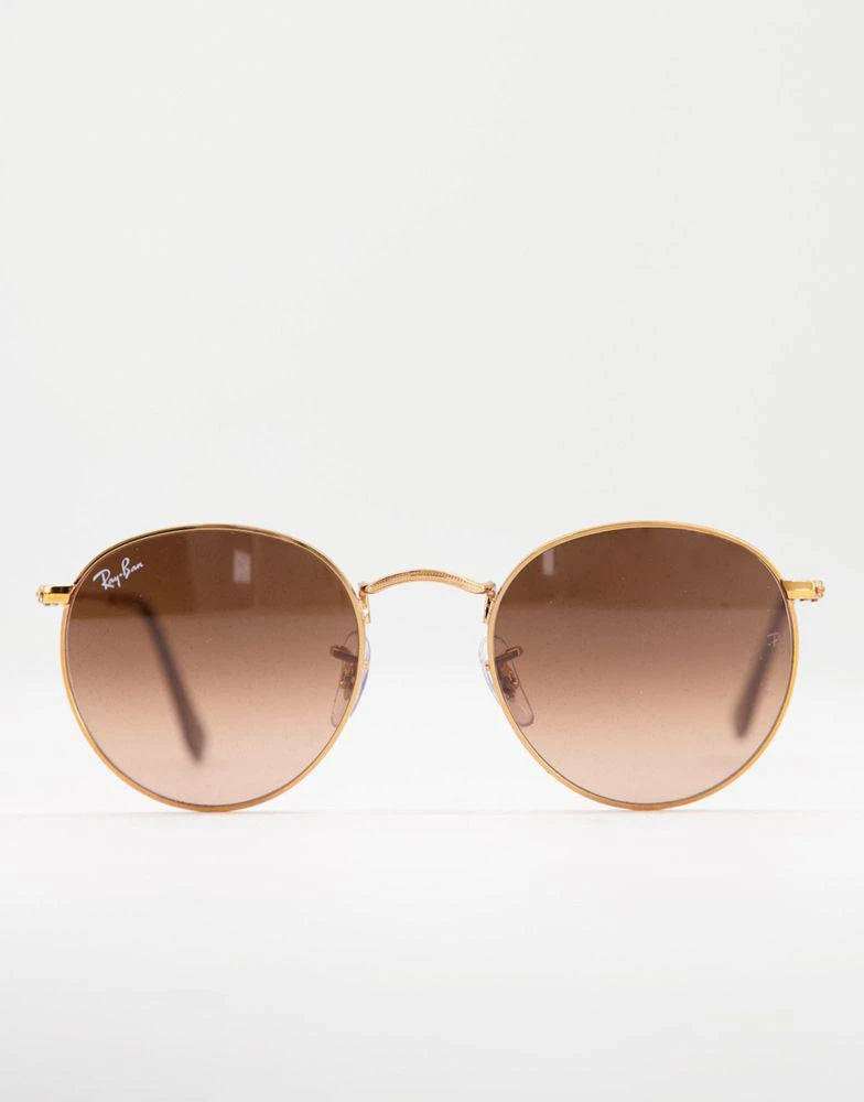 商品Ray-Ban|Ray-Ban round sunglasses in gold with brown lens,价格¥1455,第3张图片详细描述