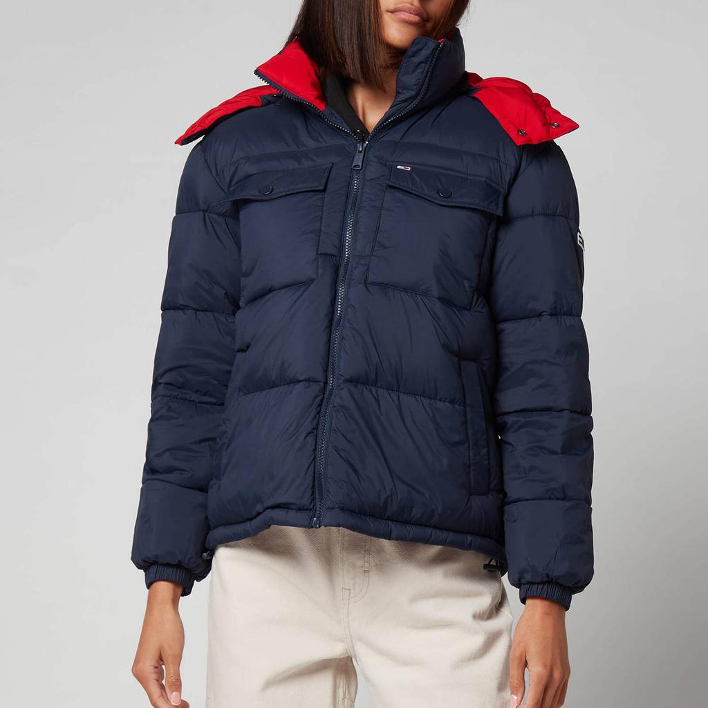 Tommy Jeans Women's Colourblock Contrast Hood Jacket - Twilight Navy商品第1张图片规格展示