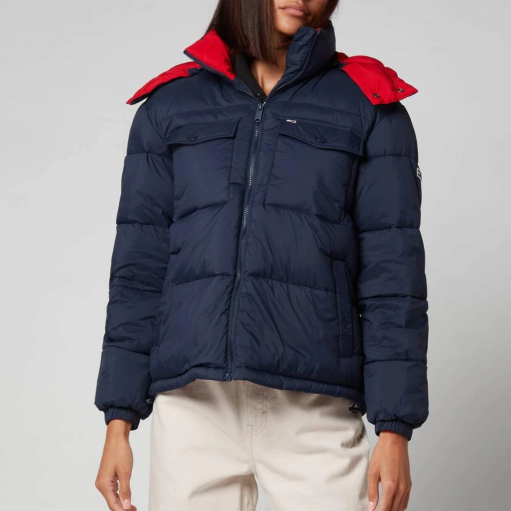 商品Tommy Hilfiger|Tommy Jeans Women's Colourblock Contrast Hood Jacket - Twilight Navy,价格¥908,第1张图片