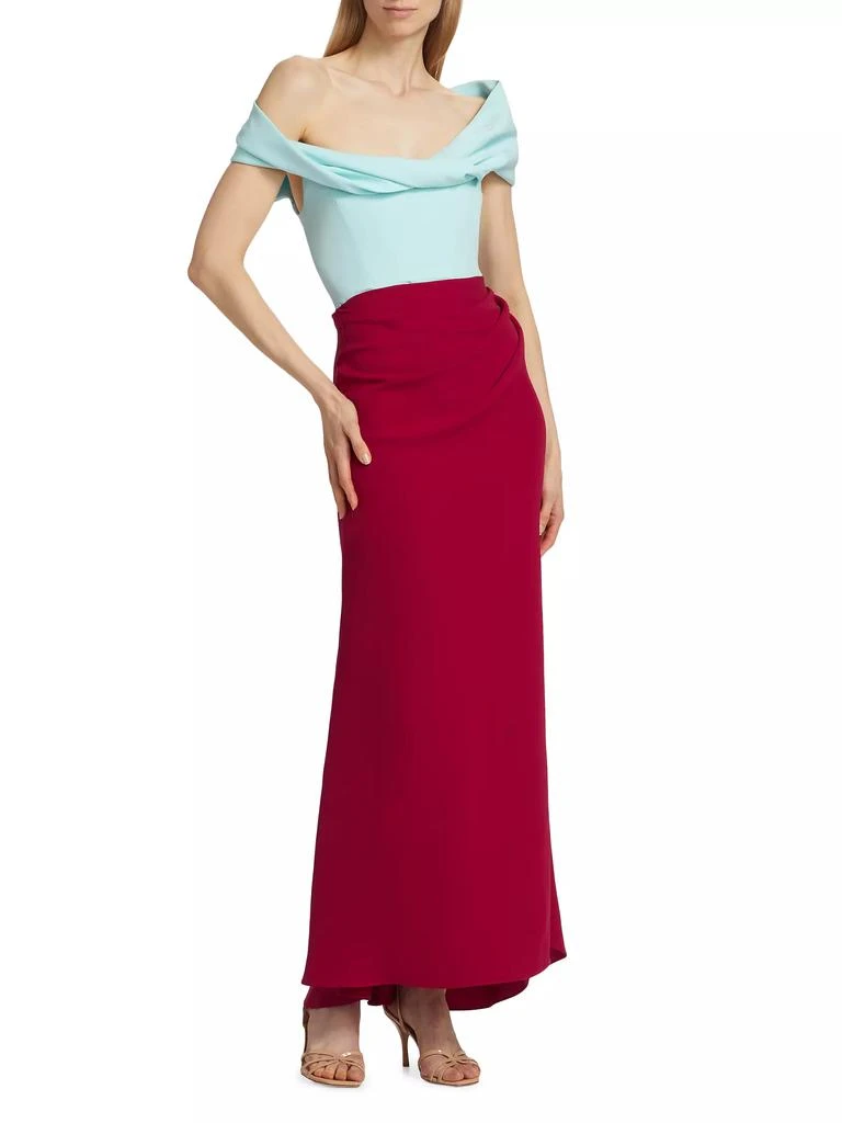 商品Rosie Assoulin|Colorblocked Double-Faced Silk Georgette Gown,价格¥7483,第3张图片详细描述