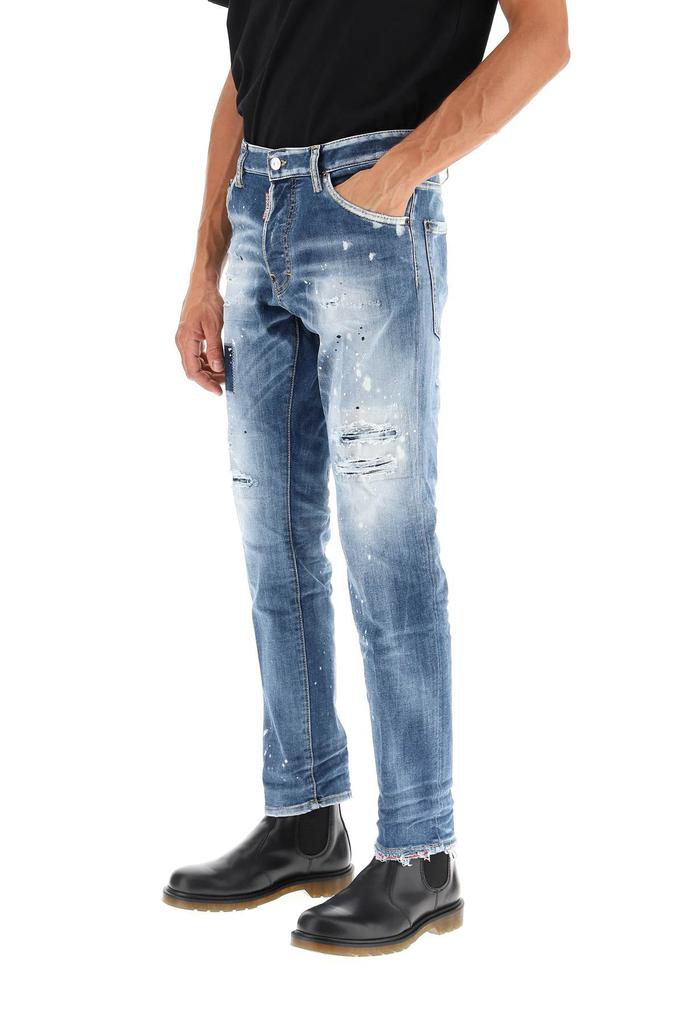 Dsquared2 red peekaboo wash cool guy cropped jeans商品第4张图片规格展示