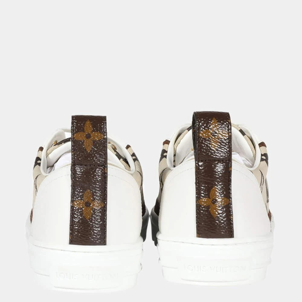 商品[二手商品] Louis Vuitton|Louis Vuitton White/Beige Monogram Canvas Stellar Sneaker EU 35.5,价格¥7014,第4张图片详细描述
