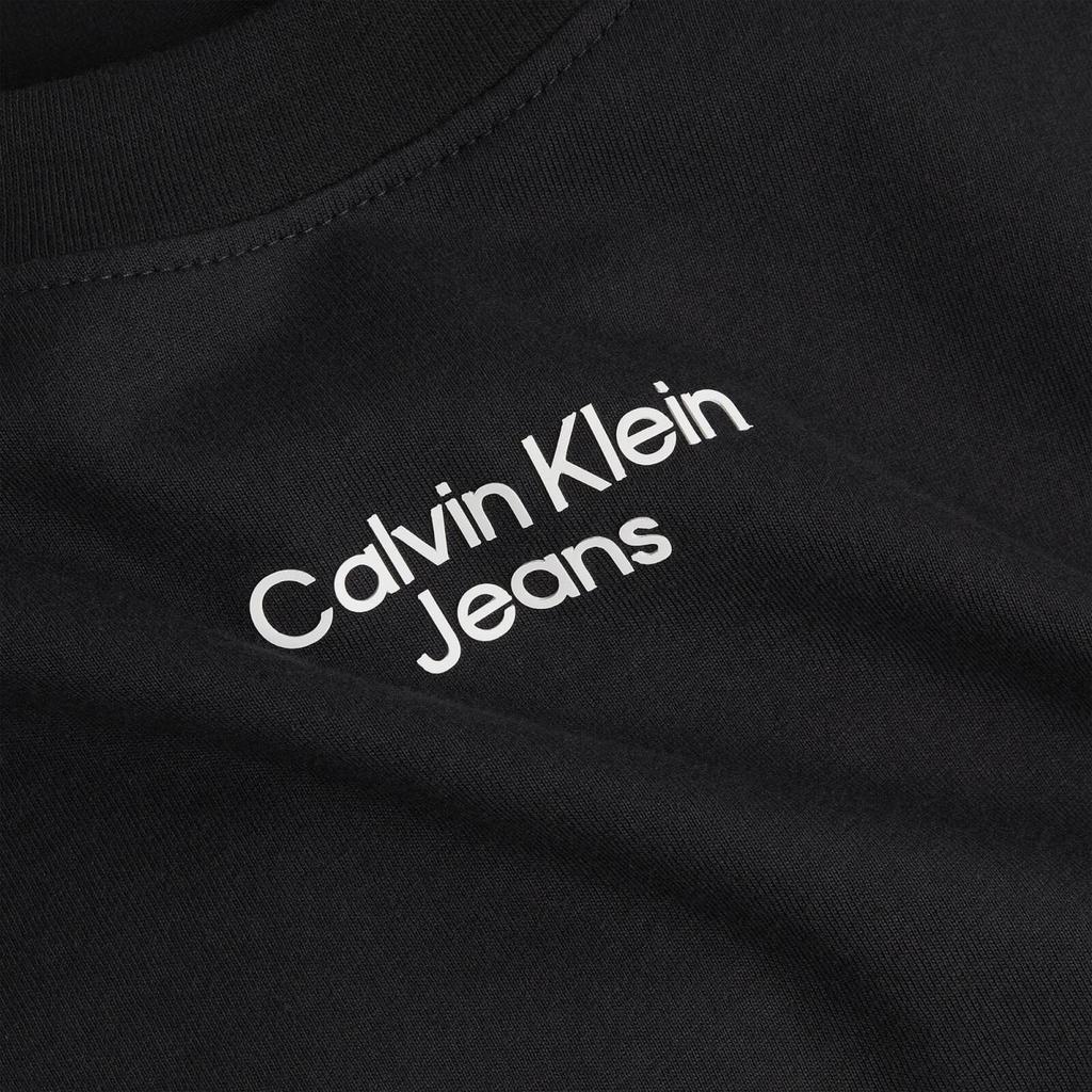 Calvin Klein Jeans Men's Stacked Logo T-Shirt - Black商品第3张图片规格展示