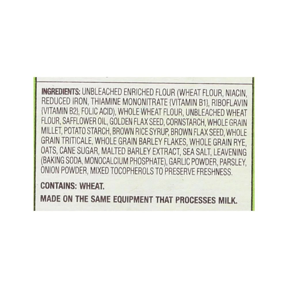 商品Back To Nature|Multigrain Flax Seeded Flatbread Crackers - Case of 6 - 5.5 oz.,价格¥298,第2张图片详细描述