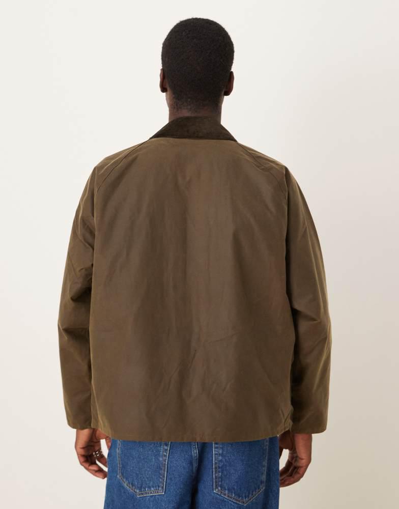 Barbour Transport oversized wax jacket in beech – On Sale Now with