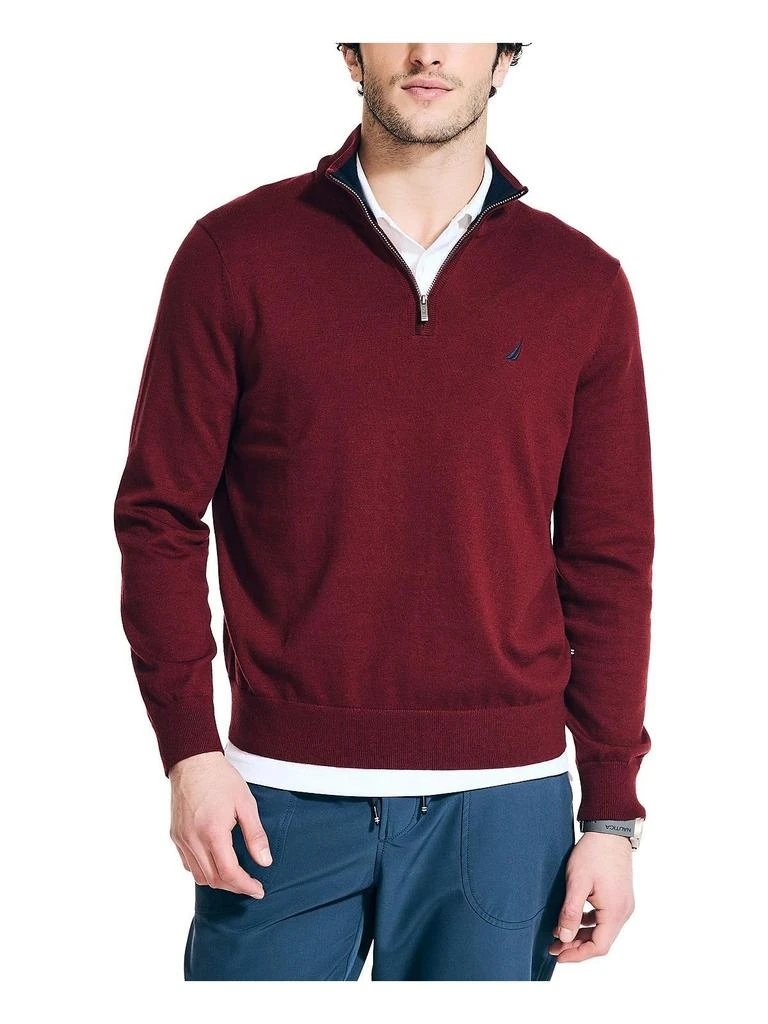 商品Nautica|Mens 1/4 Zip Mock Neck Pullover Sweater,价格¥274,第1张图片
