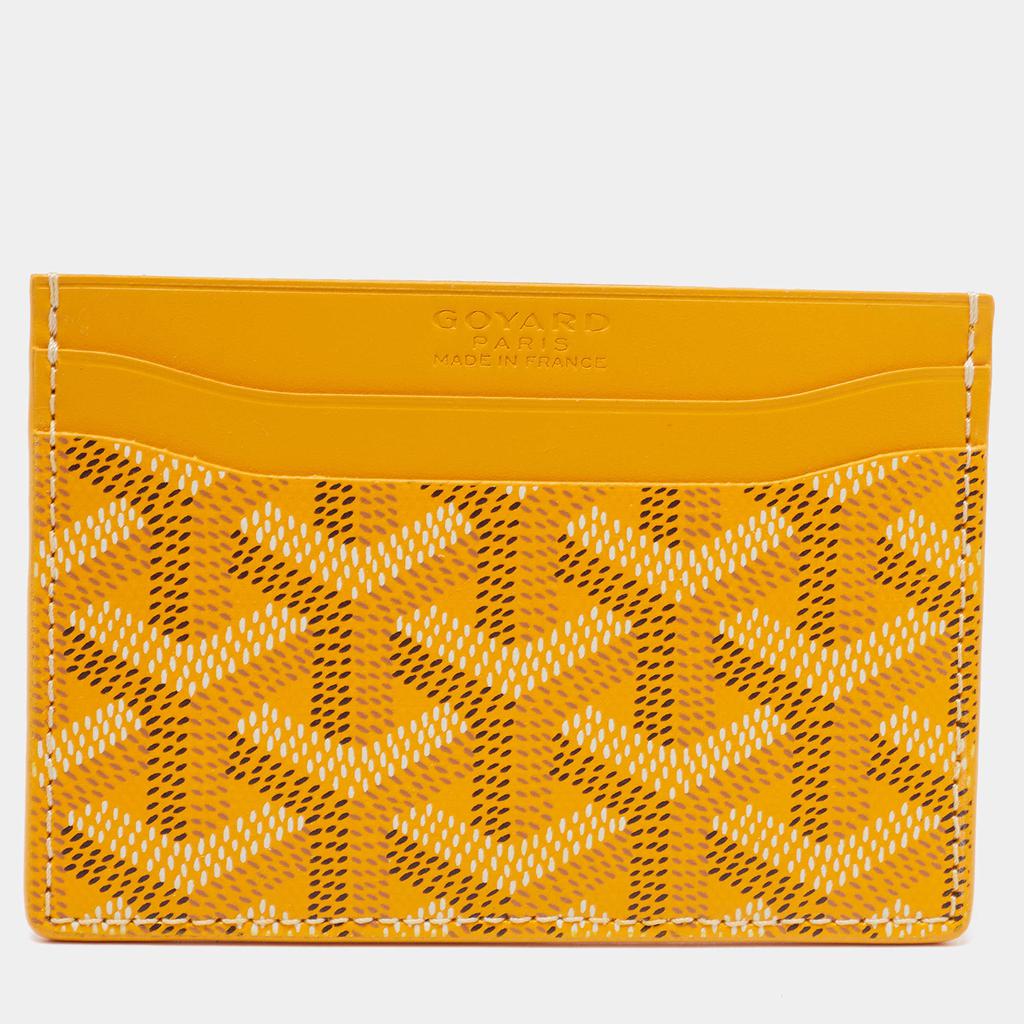 Goyard Yellow Goyardine Coated Canvas and Leather Saint Sulpice Card Holder商品第1张图片规格展示