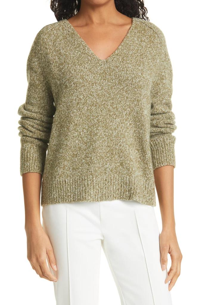 V-Neck Wool & Silk Blend Sweater商品第1张图片规格展示