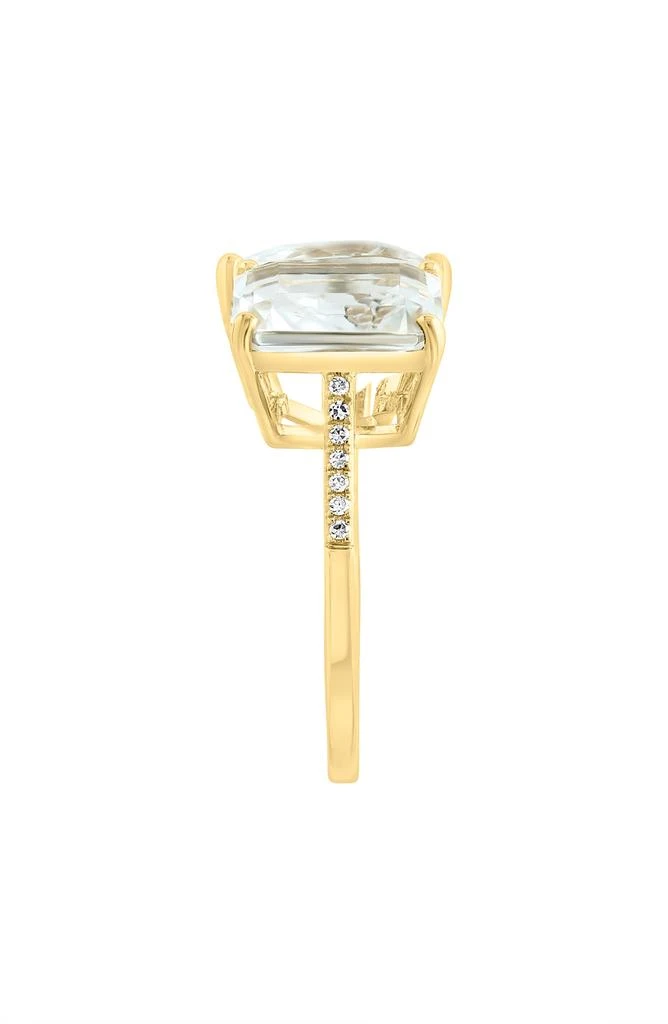 商品Effy|14K Yellow Gold White Topaz & Diamond Ring - 0.06ct.,价格¥4685,第2张图片详细描述
