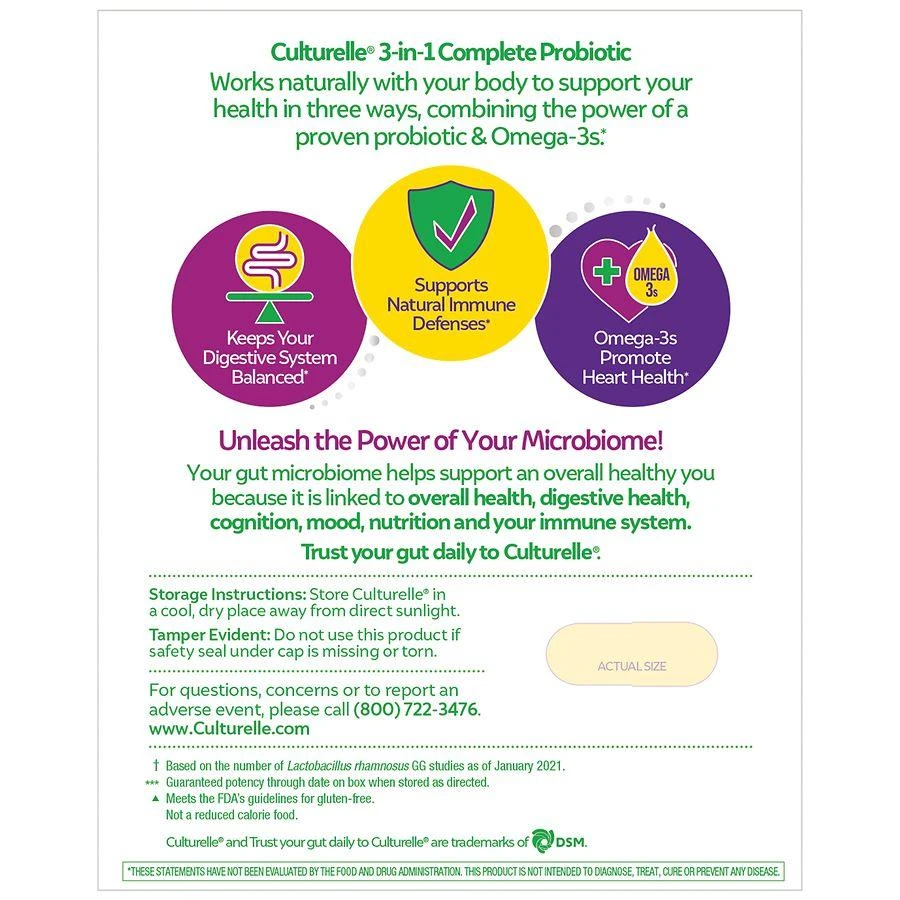 商品Culturelle|3-in-1 Complete Probiotic Daily Formula,价格¥164,第2张图片详细描述