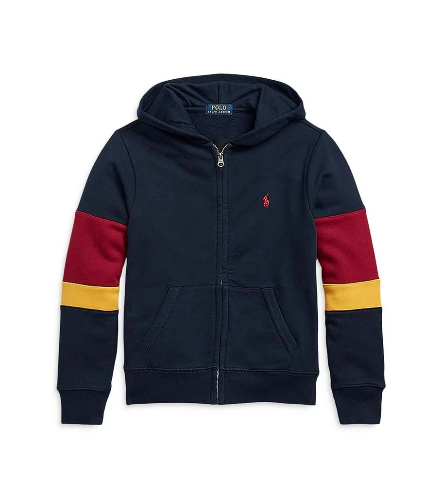 商品Ralph Lauren|Boys' Corduroy Logo Fleece Full Zip Hoodie - Little Kid, Big Kid,价格¥312,第1张图片详细描述