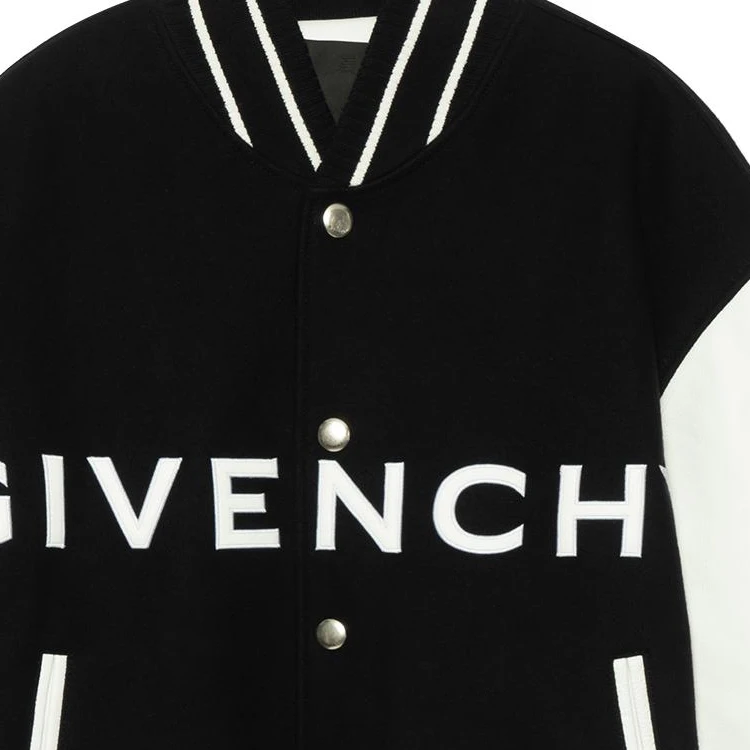 商品[国内直发] Givenchy|GIVENCHY纪梵希 Logo印花飞行员夹克外套 男款 黑色,价格¥11868,第9张图片详细描述