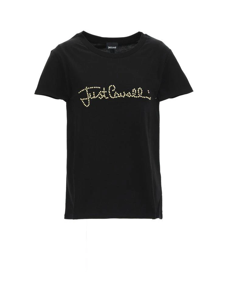 商品Just Cavalli|Just Cavalli Logo Embellished Crewneck T-Shirt,价格¥936,第1张图片