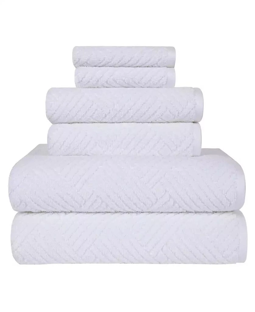 商品American Dawn|Seymour Textured Basket Weave Bath Towel Set, 6 Piece,价格¥273,第1张图片