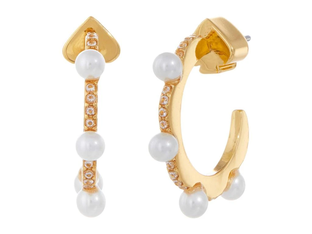 商品Kate Spade|Slender Scallops Pearl Huggies Earrings,价格¥164,第1张图片