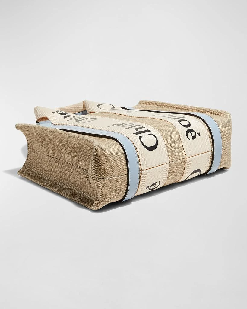 Woody Small Tote Bag in Linen with Crossbody Strap 商品
