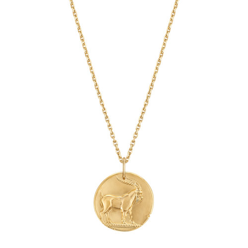  Van Cleef & Arpels/梵克雅宝 新款Zodiaque十二星座系列 18K金黄金Capricorni摩羯座徽章圆形吊坠VCARP7SR00商品第1张图片规格展示