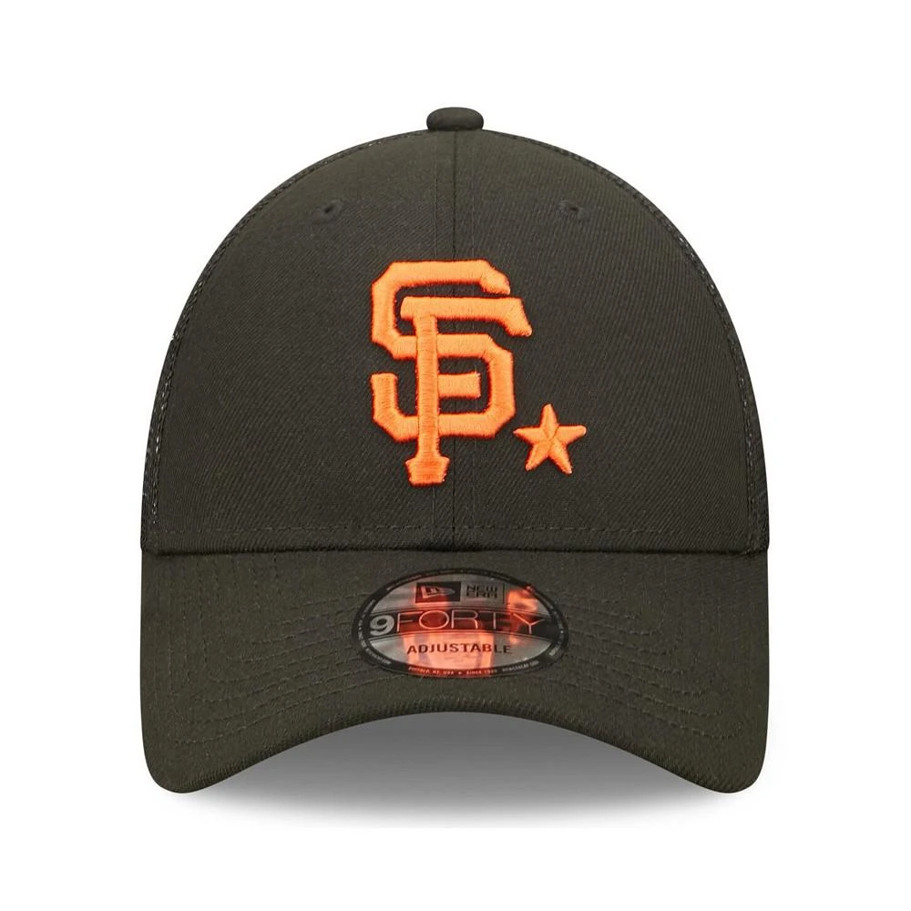 商品New Era|Men's Black San Francisco Giants 2022 MLB All-Star Game Workout 9FORTY Snapback Adjustable Hat,价格¥252,第2张图片详细描述