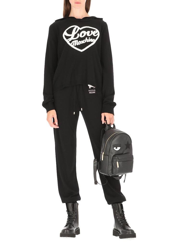 Love Moschino Logo Embroidered Long-Sleeve Hoodie商品第4张图片规格展示