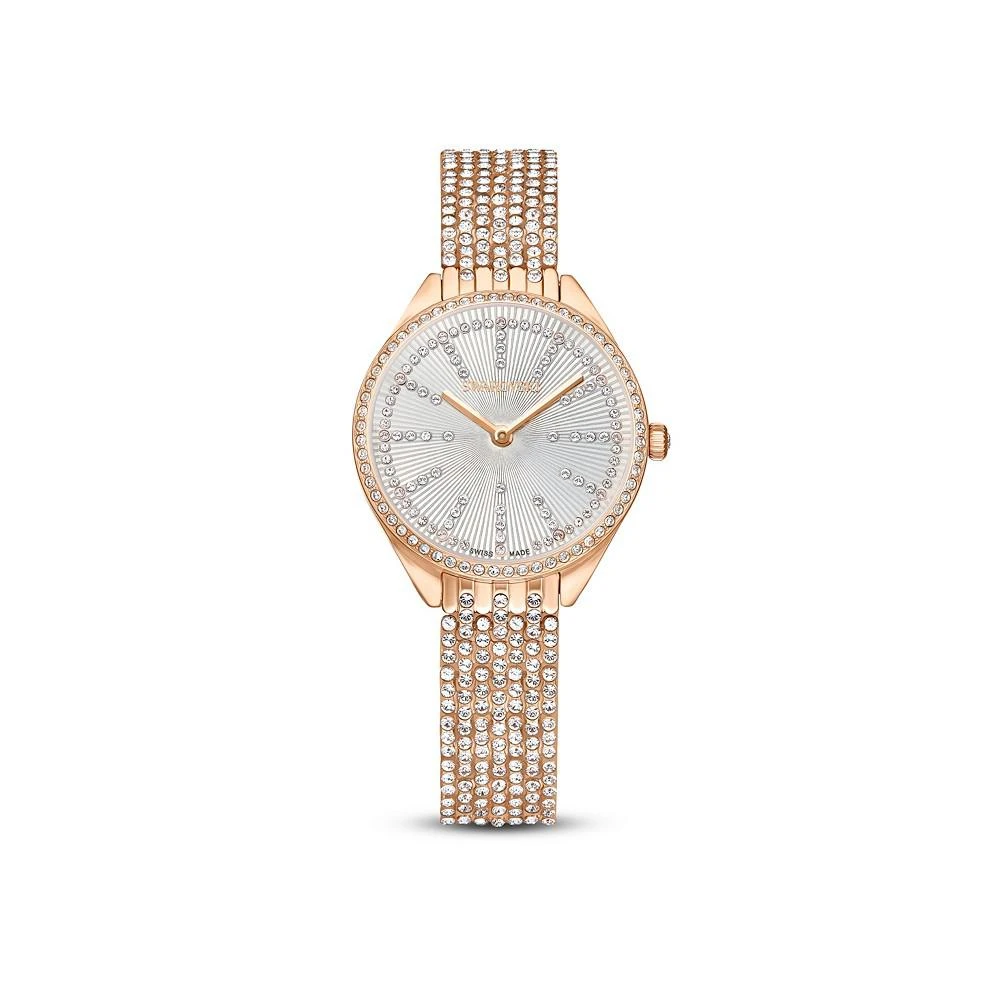 商品Swarovski|Women's Quartz Attract Rose Gold-Tone Metal Watch, Swiss Made 30mm,价格¥3238,第1张图片