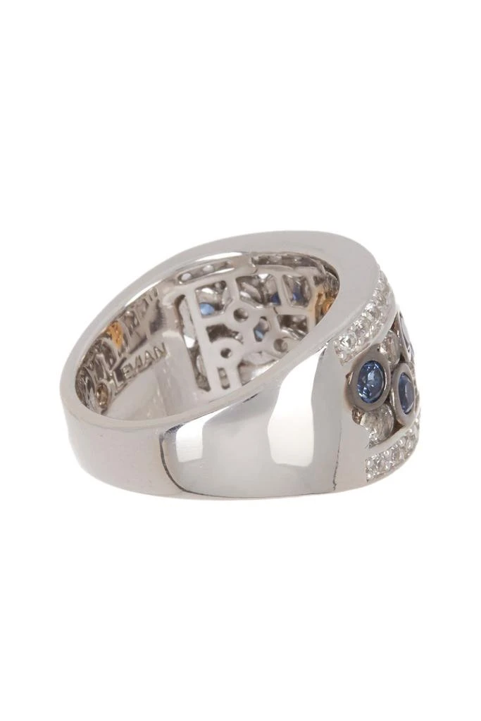 商品Suzy Levian|Sterling Silver Bezel Sapphire Diamond Accent Band - 0.02 ctw,价格¥3488,第2张图片详细描述