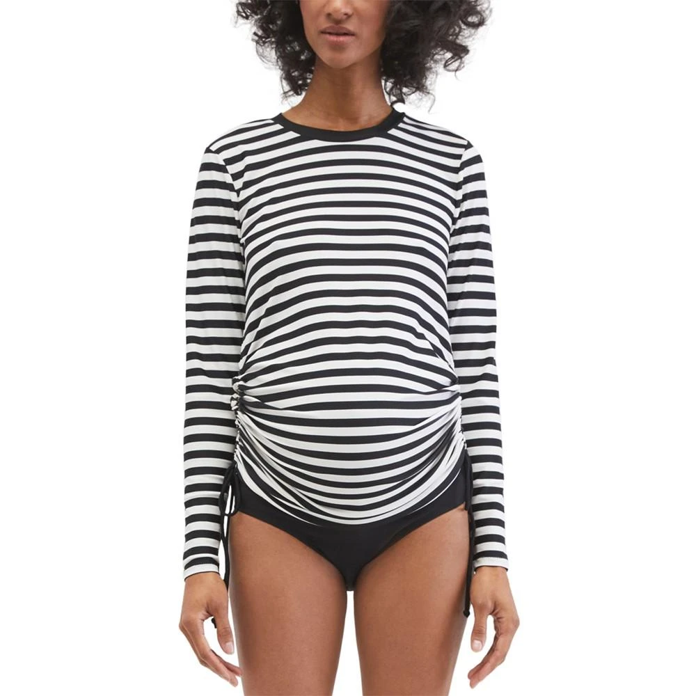 商品Motherhood Maternity|Beach Bump™ Long Sleeve Maternity UPF 50+ Swim Top,价格¥298,第1张图片