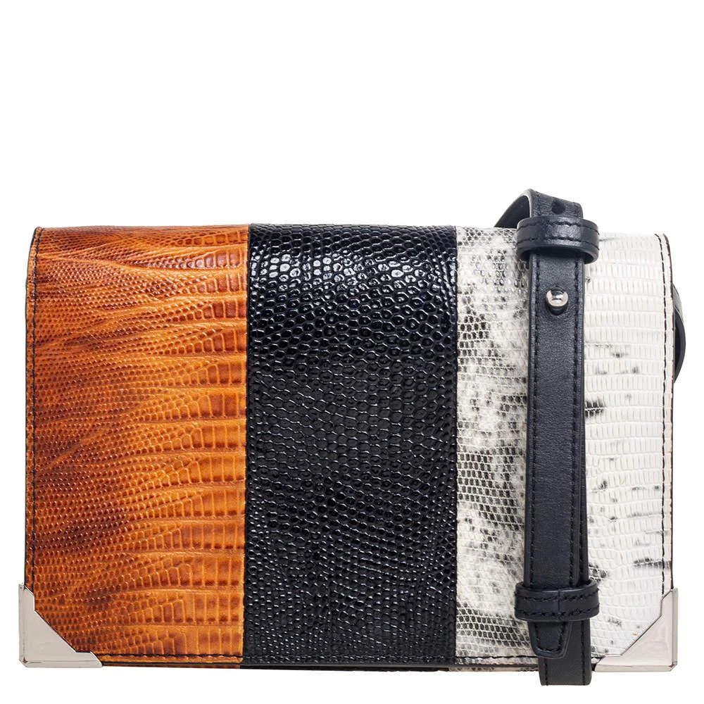 商品[二手商品] Alexander Wang|Alexander Wang Multicolor Lizard Embossed Metal Flap Clutch Bag,价格¥1072,第1张图片