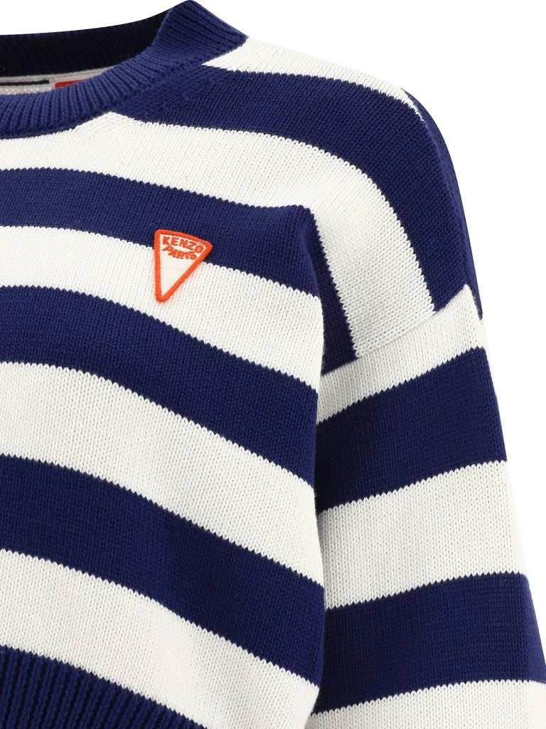 商品Kenzo|Kenzo Logo-Patch Crewneck Striped Cropped Jumper,价格¥2022,第4张图片详细描述
