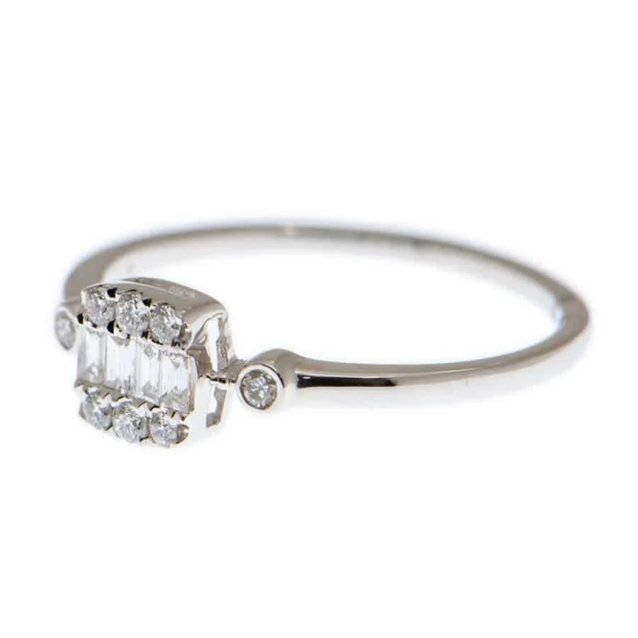 商品J Collection|New J Collection Fine Jewellery Ring W / Diamond8 Rddi 0.12 Ct4 Dibag 0.08 Ct18kw 1.83 Gm 18kt White Gold Silver,价格¥5792,第3张图片详细描述