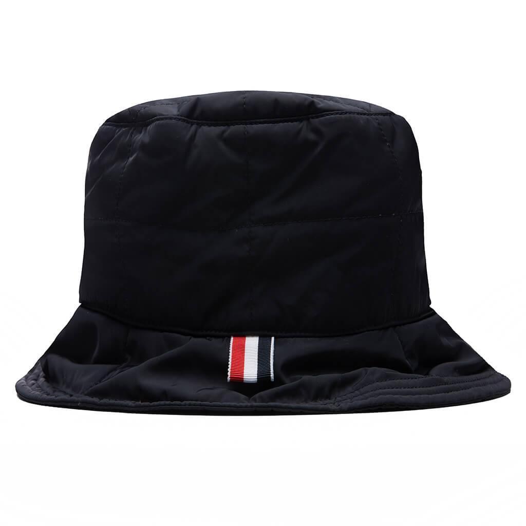 Thom Browne Seamed 4 Bar Quilted Bucket Hat - Black商品第3张图片规格展示