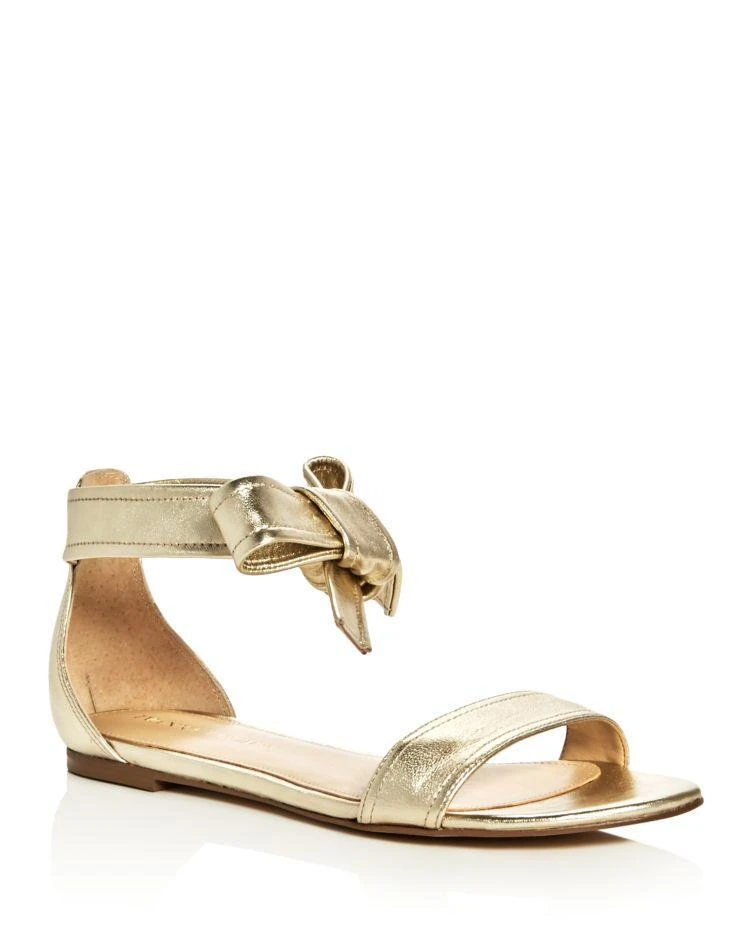 商品Ivanka Trump|Women's Carthe Metallic Leather Ankle Tie Sandals,价格¥238,第1张图片