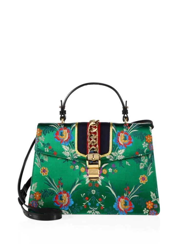 商品Gucci|Sylvie Brocade Top-Handle Bag,价格¥21663,第1张图片