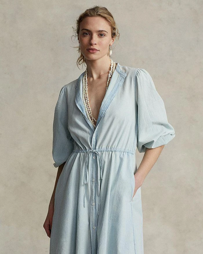 商品Ralph Lauren|Cotton Chambray Midi Dress,价格¥599,第5张图片详细描述