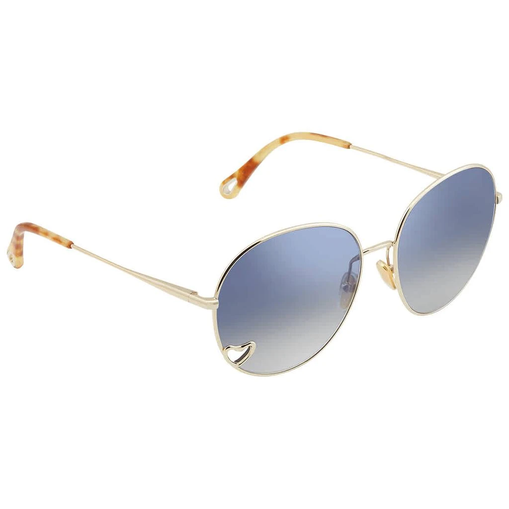商品Chloé|Blue Round Ladies Sunglasses CH0027S 002 61,价格¥1267,第1张图片