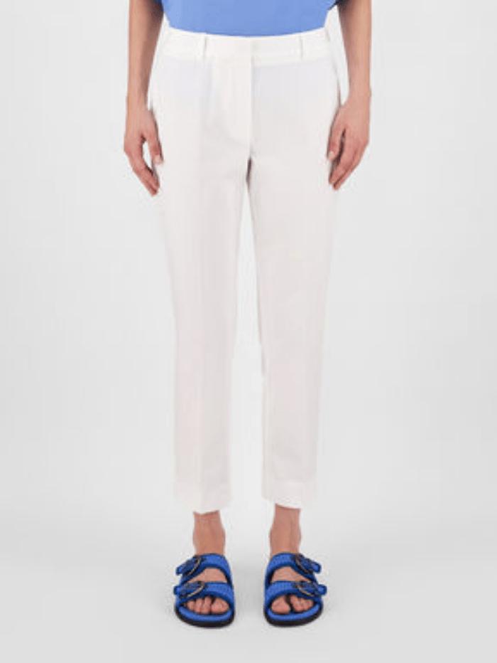 Weekend Max Mara FARAONE White Cotton Trousers 51310611 001商品第1张图片规格展示