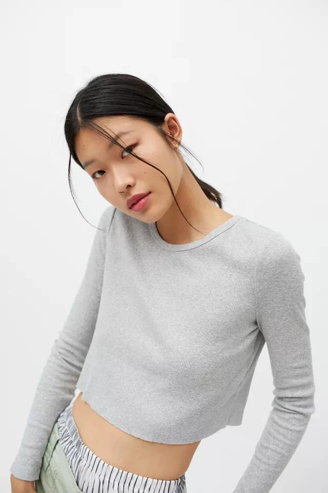 商品BDG|BDG Girlfriend Long Sleeve Cropped Top,价格¥75,第4张图片详细描述