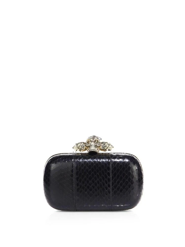 商品Alexander McQueen|Skull Snakeskin Box Clutch,价格¥9868,第1张图片