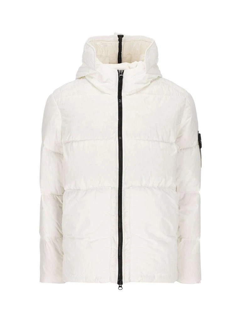 商品Stone Island|Stone Island Logo Patch Zip-Up Puffer Jacket,价格¥6424,第1张图片