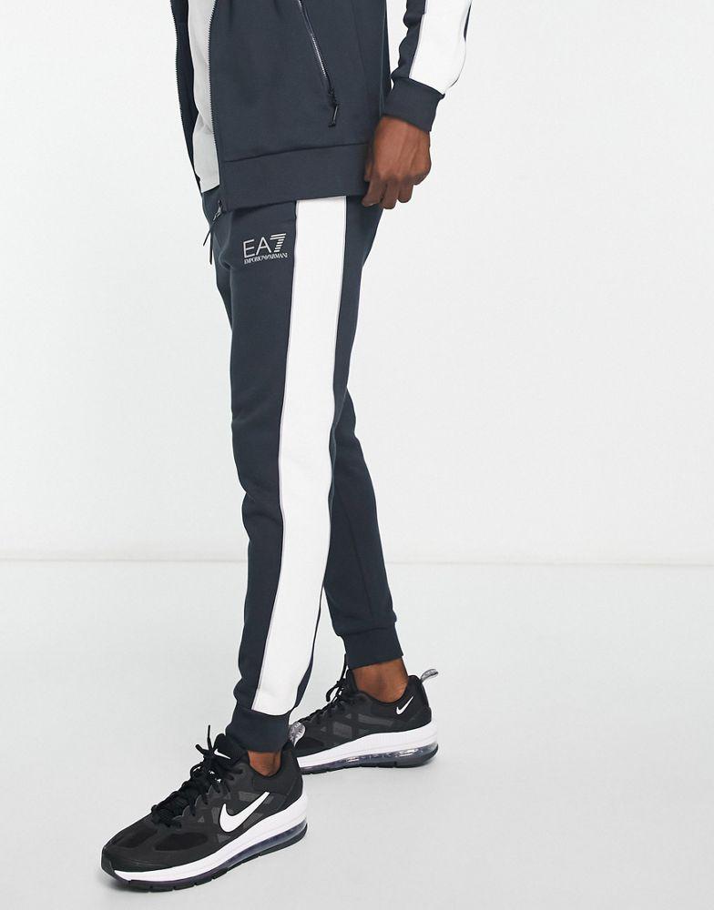 Armani EA7 side stripe track joggers in navy商品第3张图片规格展示