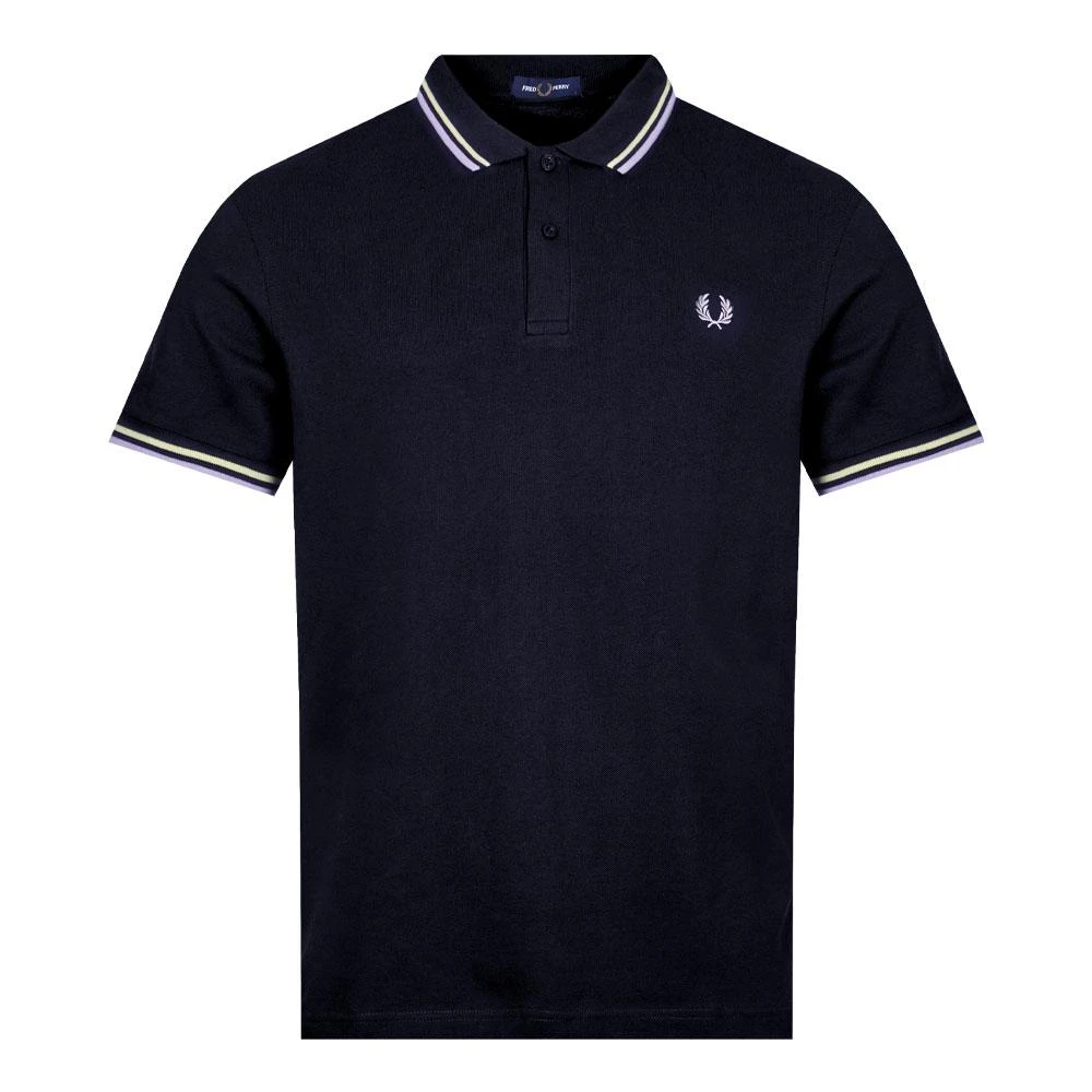 商品Fred Perry|Fred Perry Twin Tipped Polo Shirt - Navy / Yellow,价格¥324,第1张图片