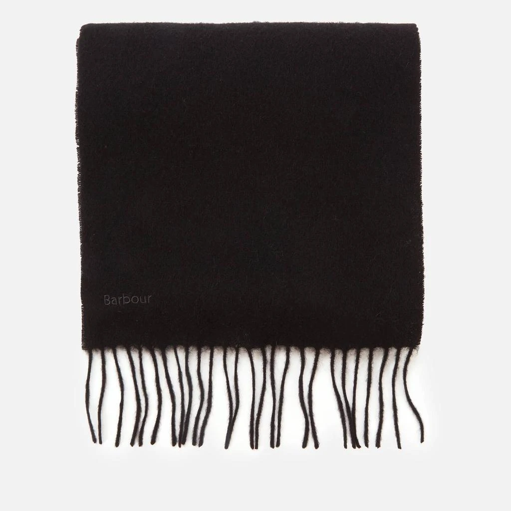 商品Barbour|Barbour Casual Women's Lambswool Woven Scarf - Black,价格¥168,第2张图片详细描述