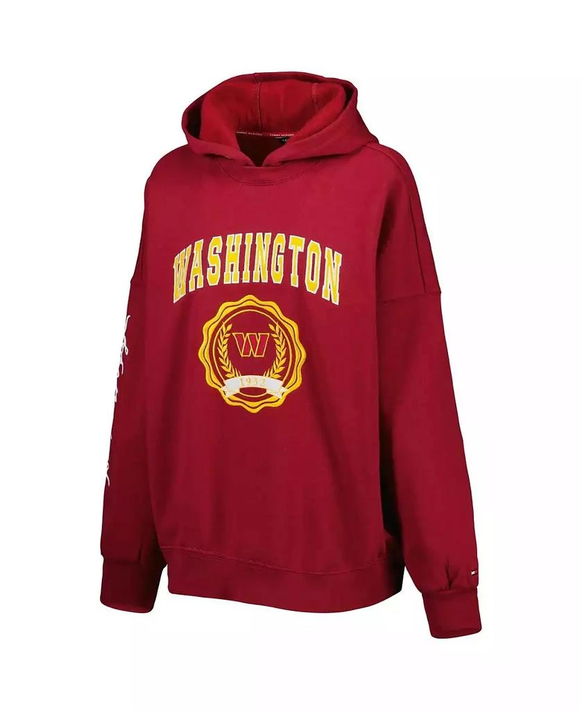 商品Tommy Hilfiger|Women's Burgundy Washington Commanders Becca Drop Shoulder Pullover Hoodie,价格¥517,第2张图片详细描述