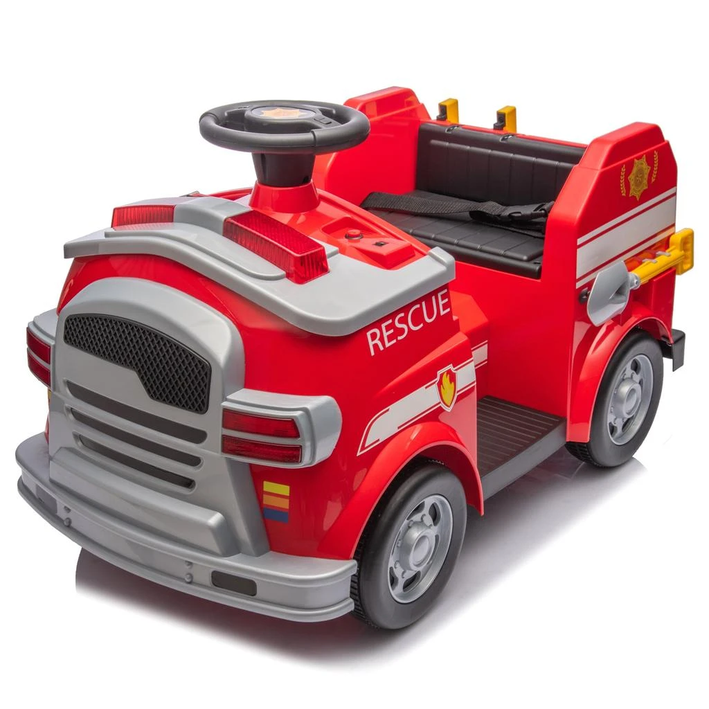 商品Streamdale Furniture|Streamdale 12V Kids Ride On Electric Car.Fire Engine Shape Design with Early education function,价格¥1770,第4张图片详细描述