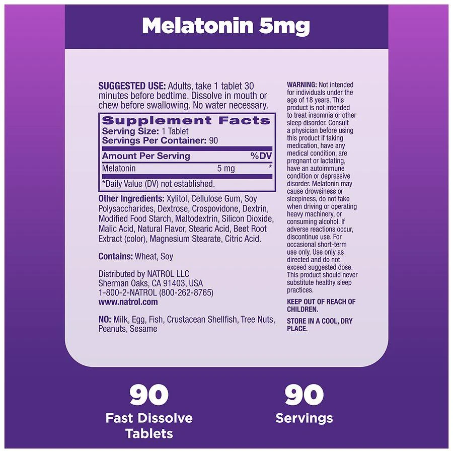 Melatonin 5mg, Sleep Support, Fast Dissolve Tablets Strawberry 商品