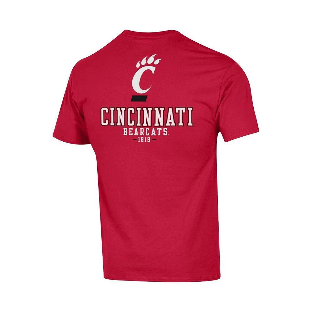 商品CHAMPION|Men's Red Cincinnati Bearcats Stack 2-Hit T-shirt,价格¥207,第3张图片详细描述