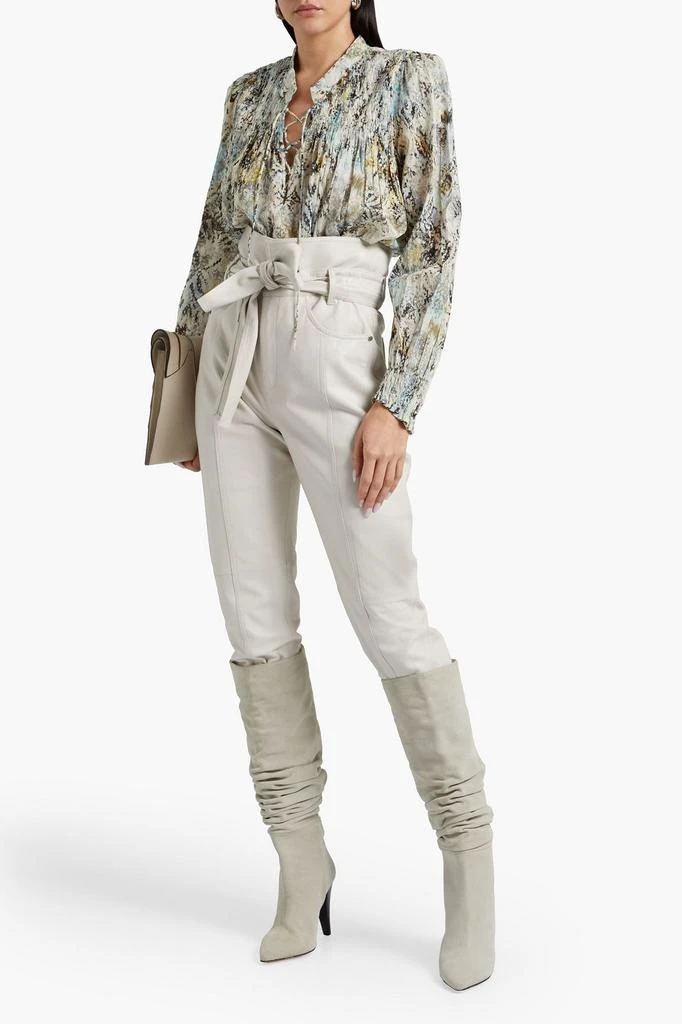 商品IRO|Calli smocked printed cotton-voile top,价格¥732,第4张图片详细描述