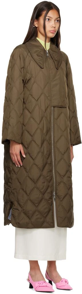 商品Ganni|Brown Quilted Coat,价格¥2046,第2张图片详细描述