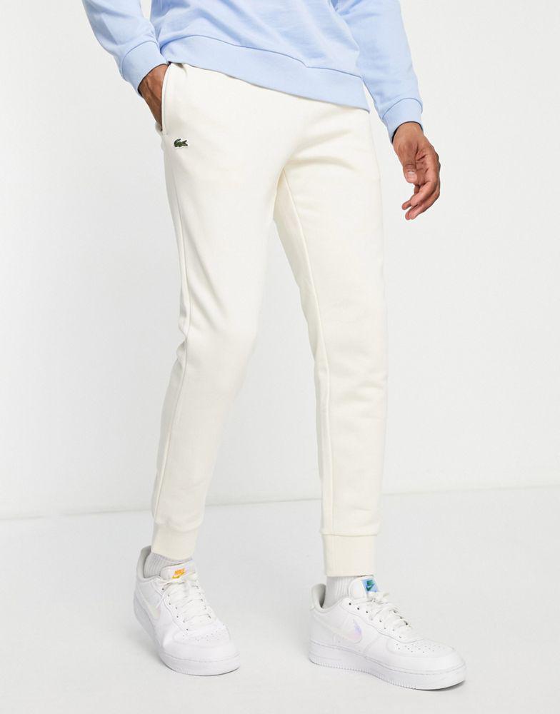 商品Lacoste|Lacoste fleece joggers in off white,价格¥698,第5张图片详细描述