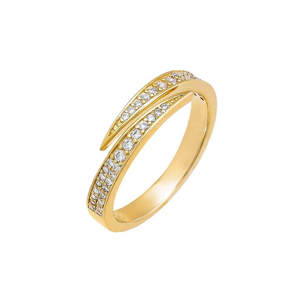 商品by Adina Eden|14K Gold Plated Sterling Silver Cubic Zirconia Wrap Ring,价格¥446,第1张图片